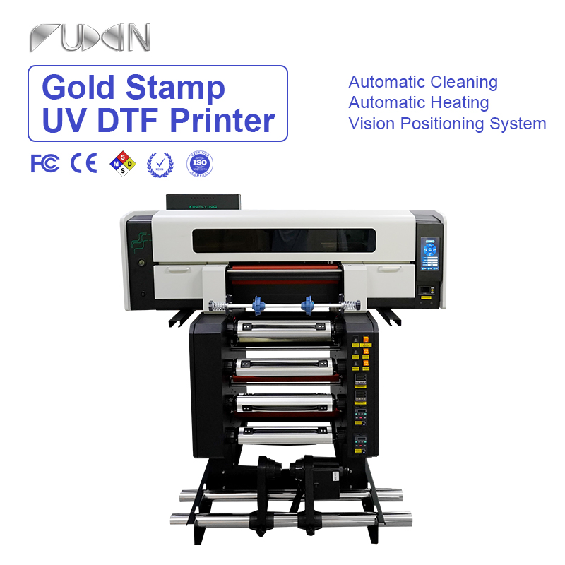 Fuxin I1600 I3200 42cm Stampante UV DTF a caldo con foglia oro Macchina stampante UV DTF per stampa a caldo