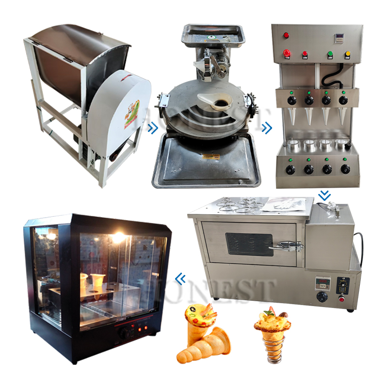 Four rotatif, Machine à cônes de pizza, Four à pizza