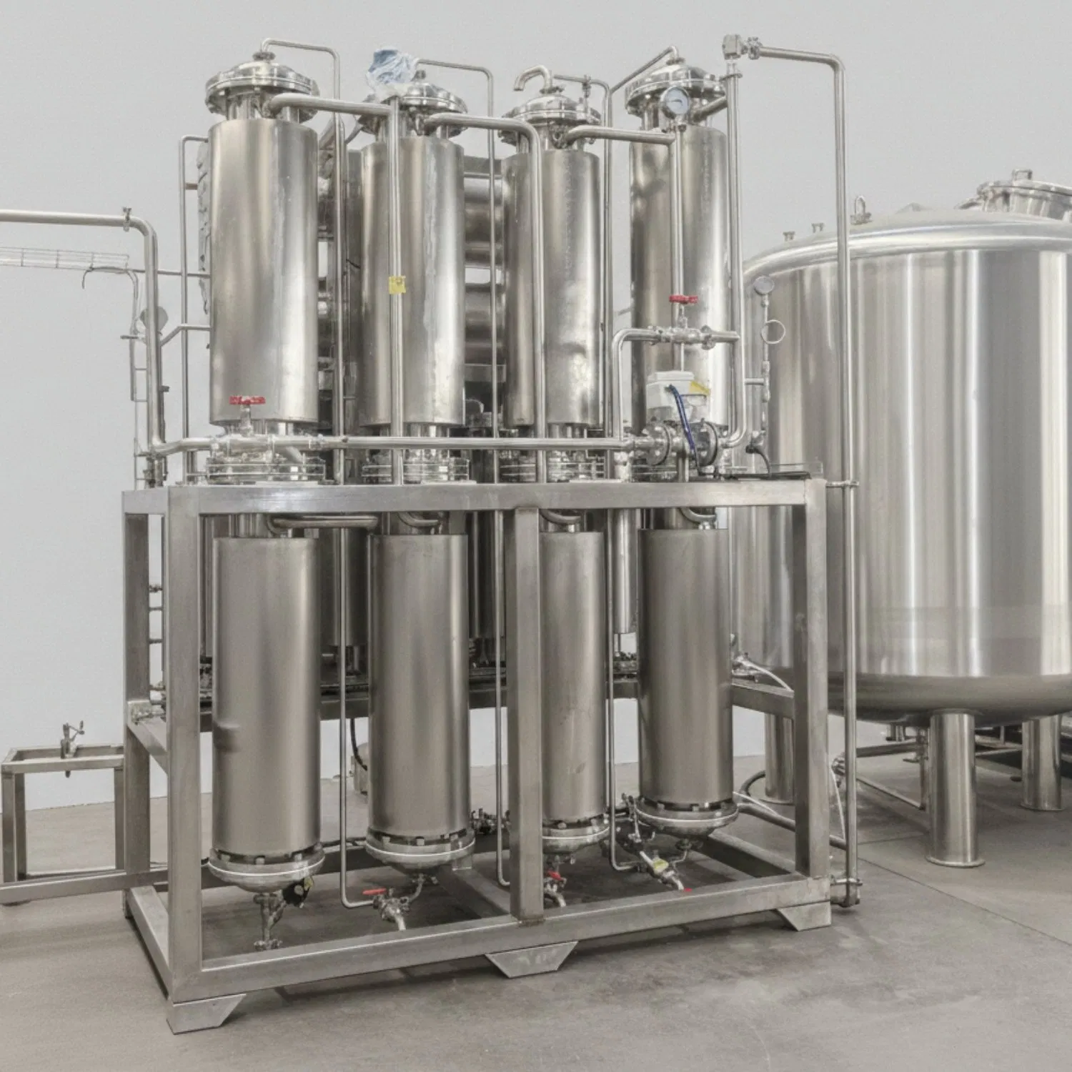 Installation de distillation d'eau à haut rendement pour applications pharmaceutiques Wfi