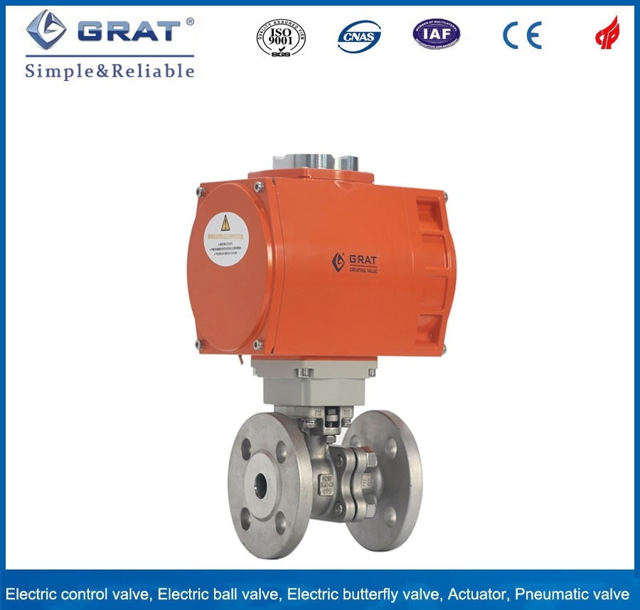 Durable Industrial Motorized Ball Valve Cast Flange Trunnion Explosion-Proof Electric Control Valve