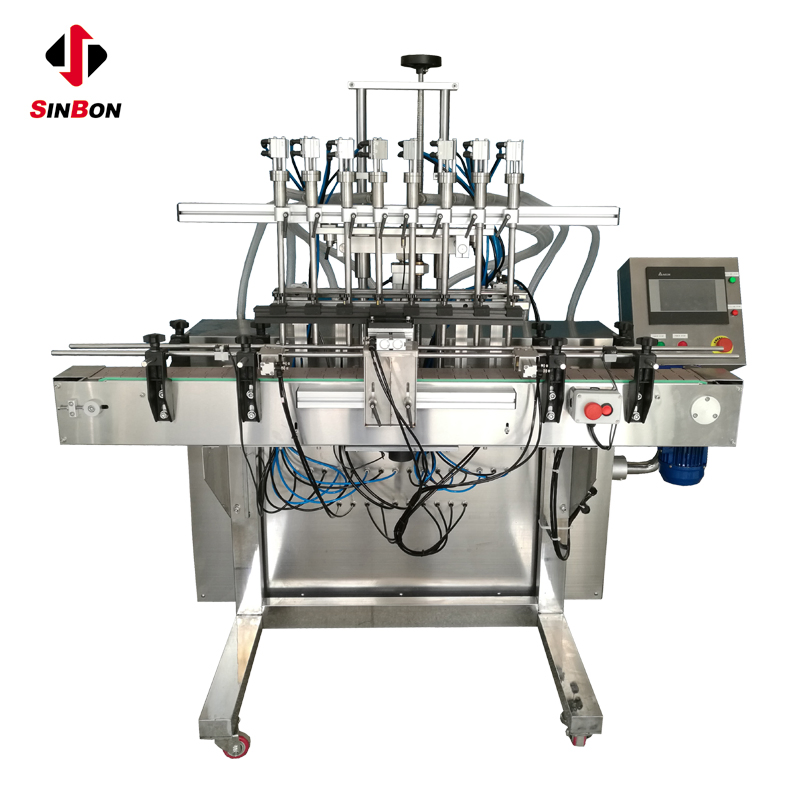 Machine de remplissage liquide à 8 têtes pour flacons variables