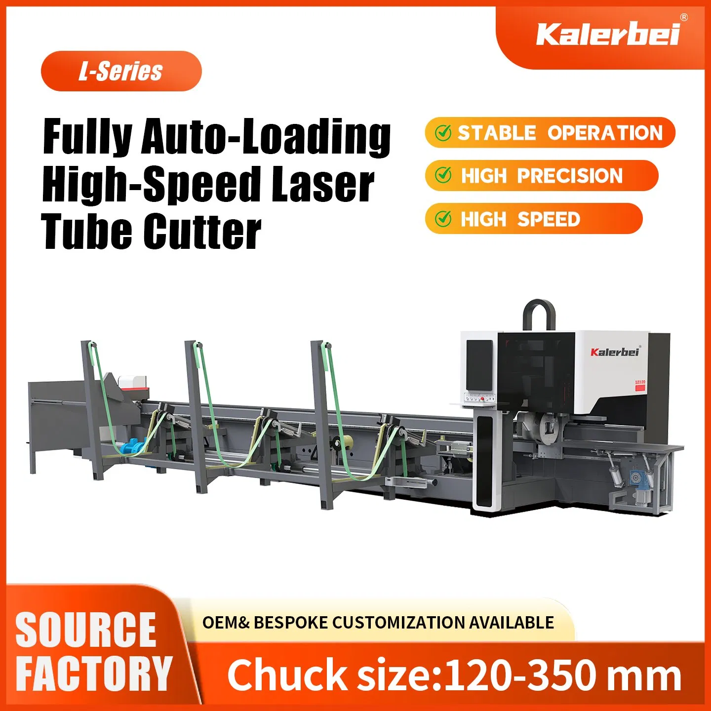 Full Auto Feeding CNC High Speed Metal Fiber Laser Tube Cutting Machine