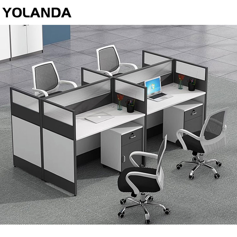 Yolanda Office Cubicle Staff Workstation Design Table and Chair Set Partitions