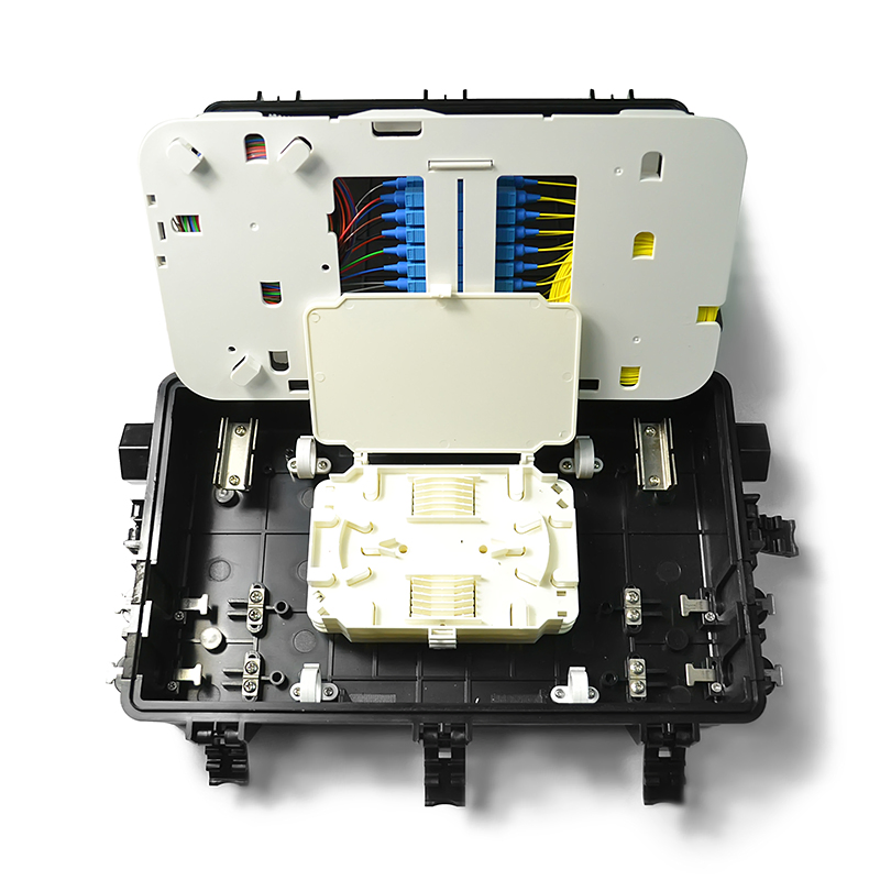 White IP68 Waterproof FTTH Outdoor 8 12 16 24 Cores Fiber Optic Distribution Splitter Box with PLC Splitter
