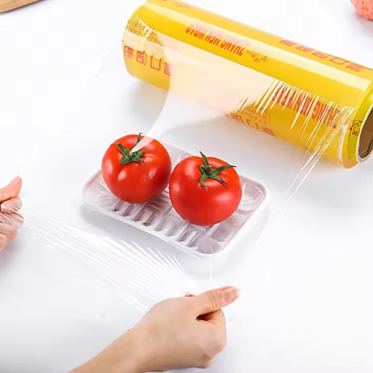 Película de PVC de grado alimenticio para envolver alimentos frescos en frutería