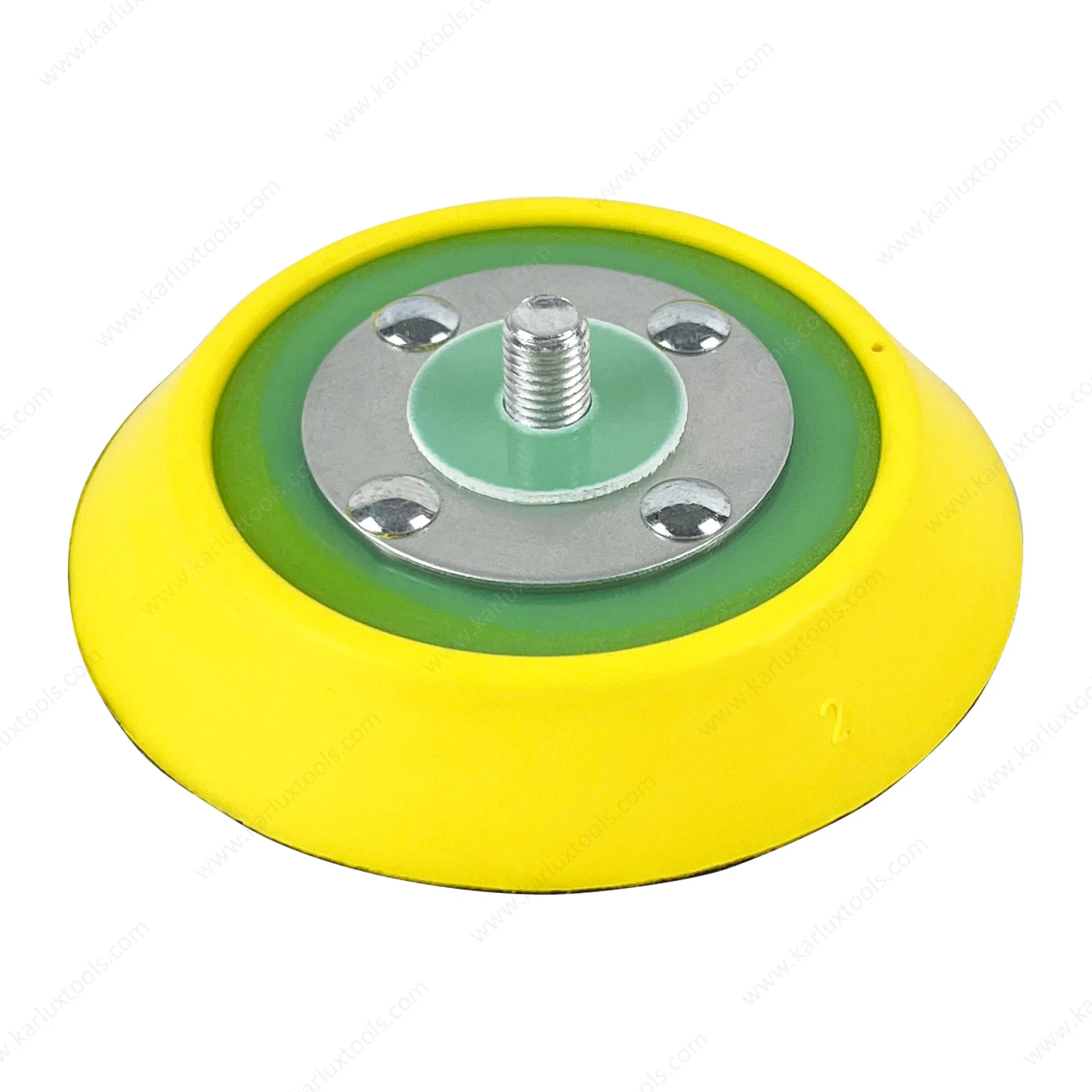 Piattello di supporto professionale da 3,5 pollici 88,5 mm con filettatura 5/16 in PU per levigatrice pneumatica a doppia azione, con disco di lucidatura a strappo