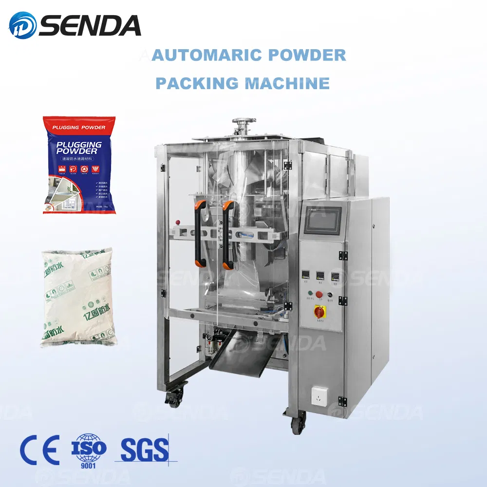 Macchina automatica confezionatrice verticale per polveri da 5 kg per farina, polvere di cemento, latte in polvere