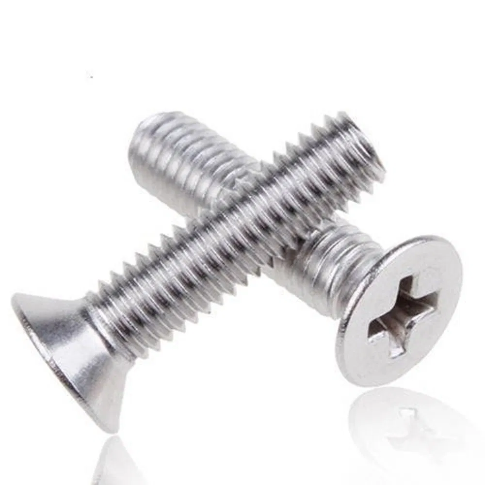 DIN965 Metric Flat Countersunk Head Phillips Drive Cross Recessed M2 M5 M6 M8 A2 A4 Stainless Steel SS304 SS316 Machine Screw