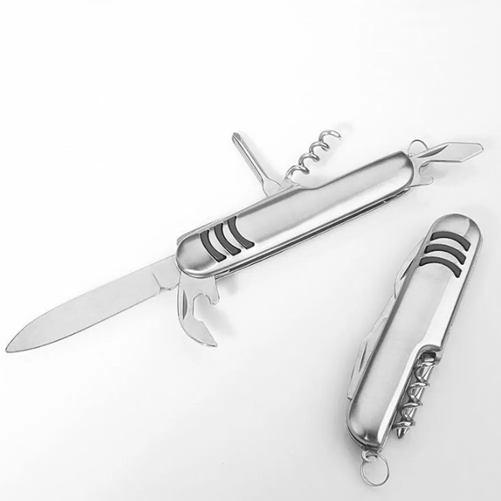 5 in 1 Stainless Steel Pocket Folding Camping Survival Multi Tool Knife