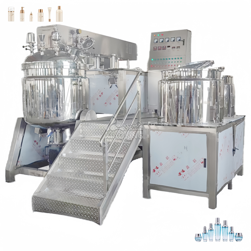 500L Vacuum Emulsifying Mixer Chemicals Lotion Cosmetic Face Cream Making Machine