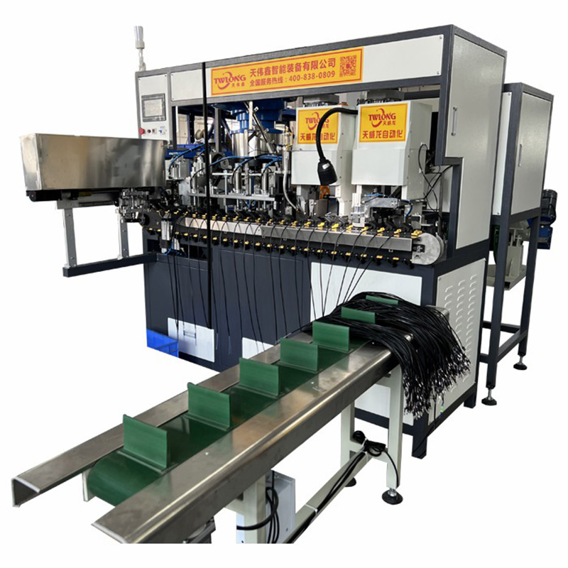 Fully Automatic Power Cord Plug European Plug Insert Crimping Machine