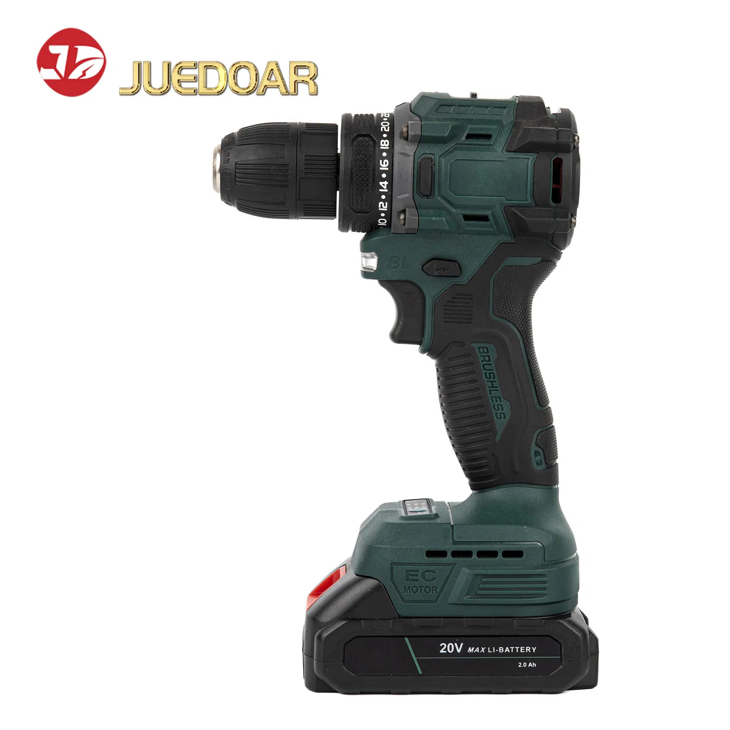 Taladro sin escobillas de 20 V con portabrocas sin llave de 10 mm