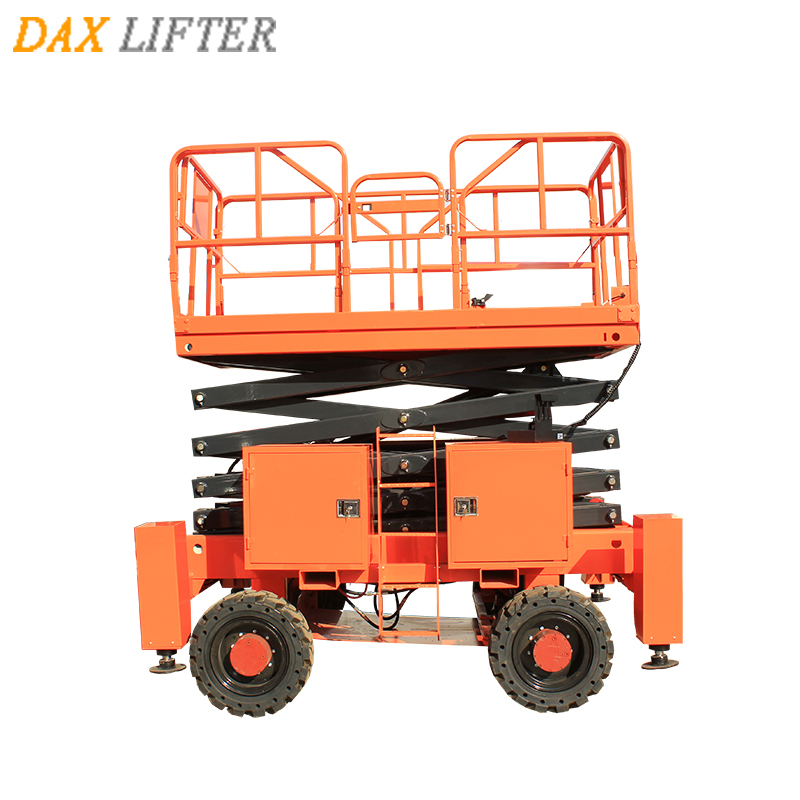 Daxlifter 4X4 trazione integrale scissor lift diesel pesante per terreni accidentati