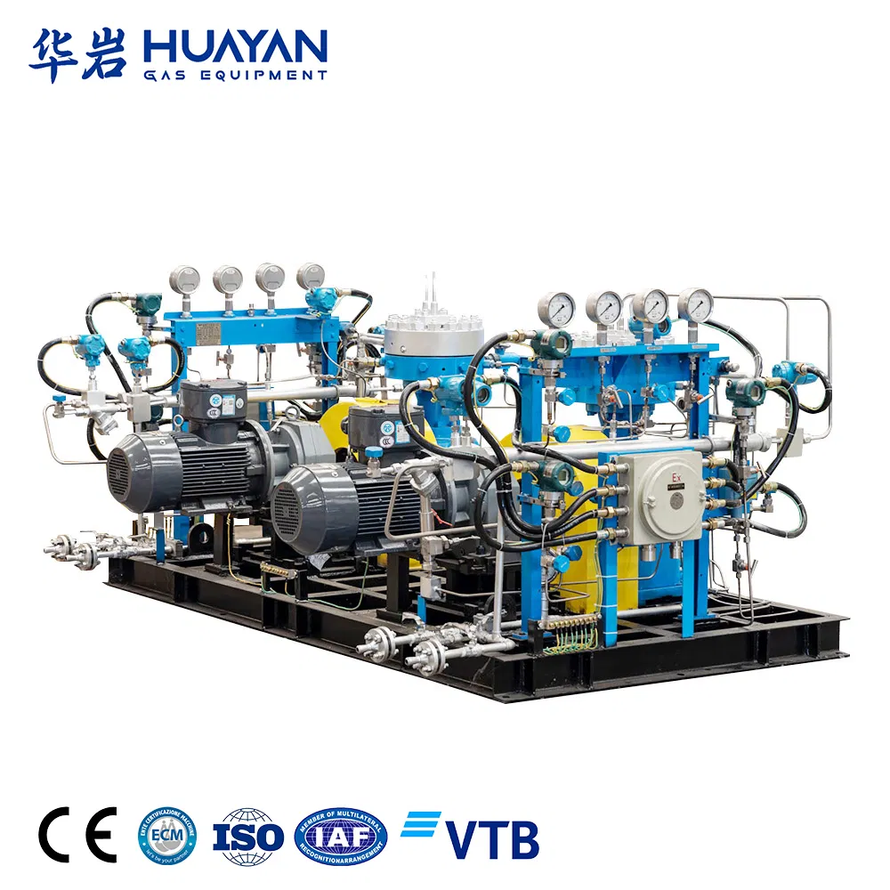 Compressore a diaframma a idrogeno senza olio 200 bar 700 bar compressore a idrogeno ad alta pressione per l'industria chimica