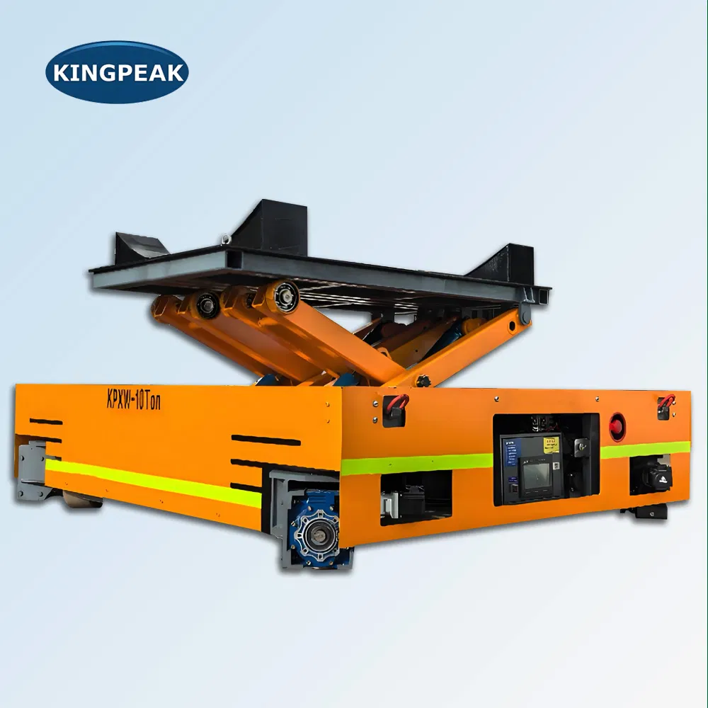 Scissor Hydraulic Lifting Battery Powered Trackless Transfer Cart