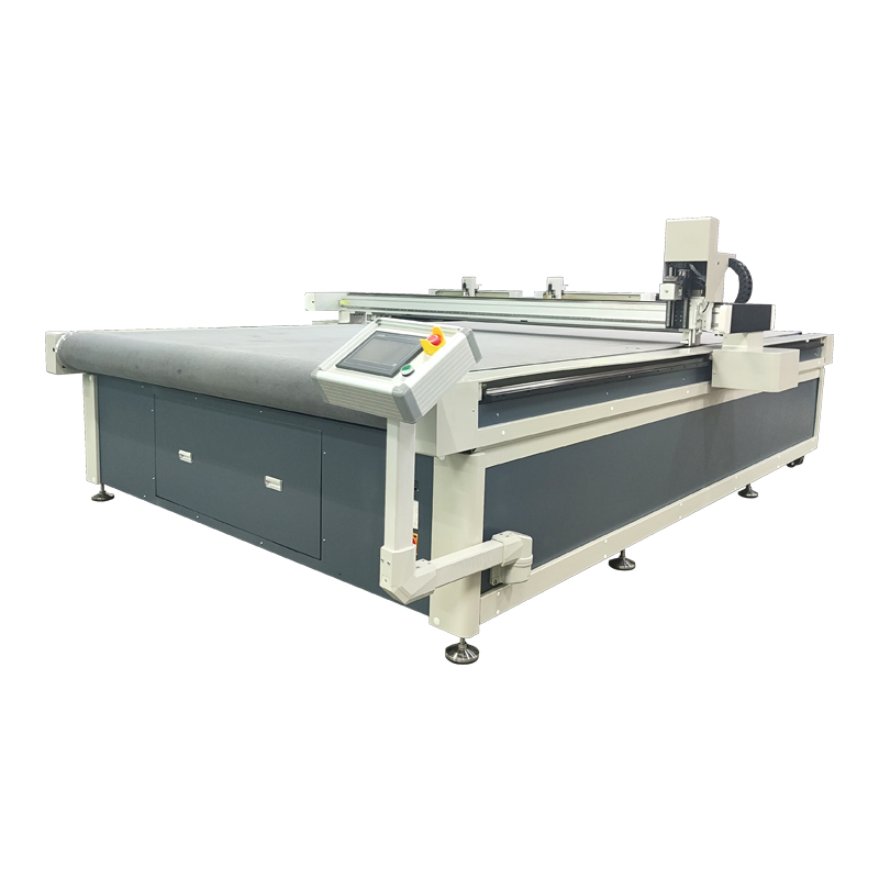 1625 Macchina da taglio a lama oscillante vibrante CNC con alimentazione automatica per PU, pelle, tessuto, cartone