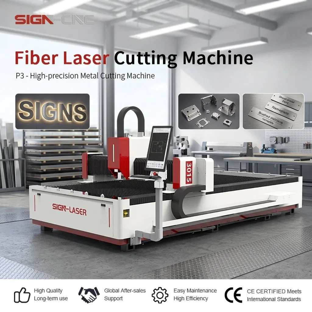 Fiber Metal Laser Cutting Machine 1500W 3000W 6000W for Industrial Metal Fabrication