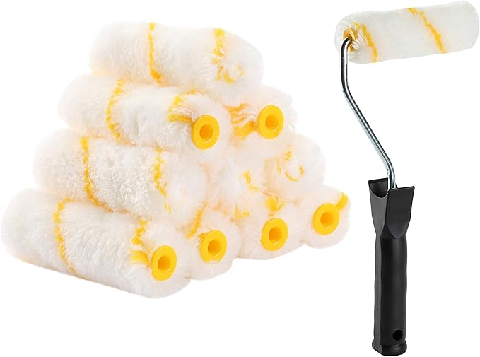 Double Yellow Stripes Easy to Clean Epoxy Paint Brush for Narrow Edge Decoration