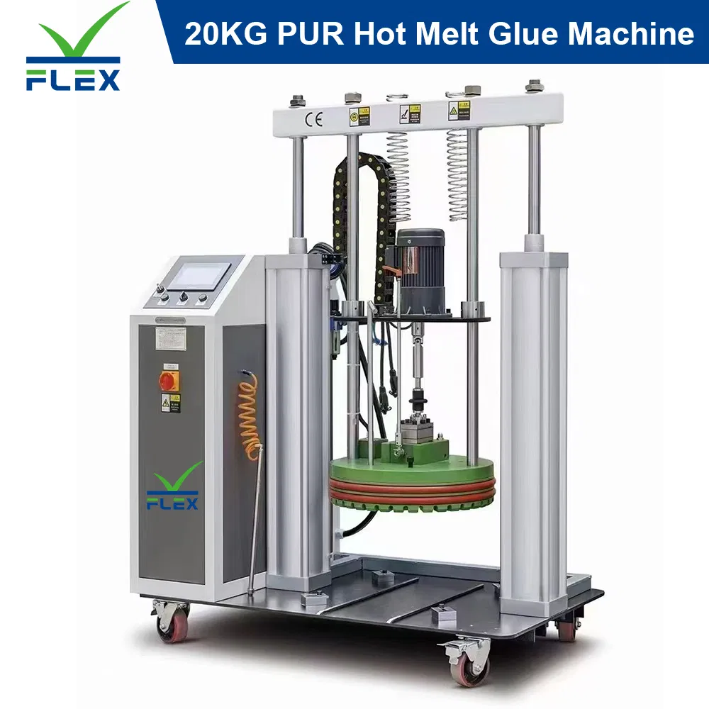 Incollaggio con impiallacciatura in legno 20kg 55 Galloni PUR Hot Melt Colla Automatico Incollaggio Macchina Dispenser