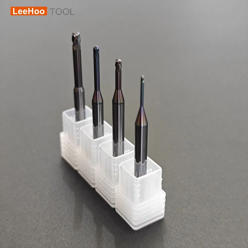 Carbide 2 Flute Micro Long Neck Solid Carbide Ball End Mill for Copper EDM