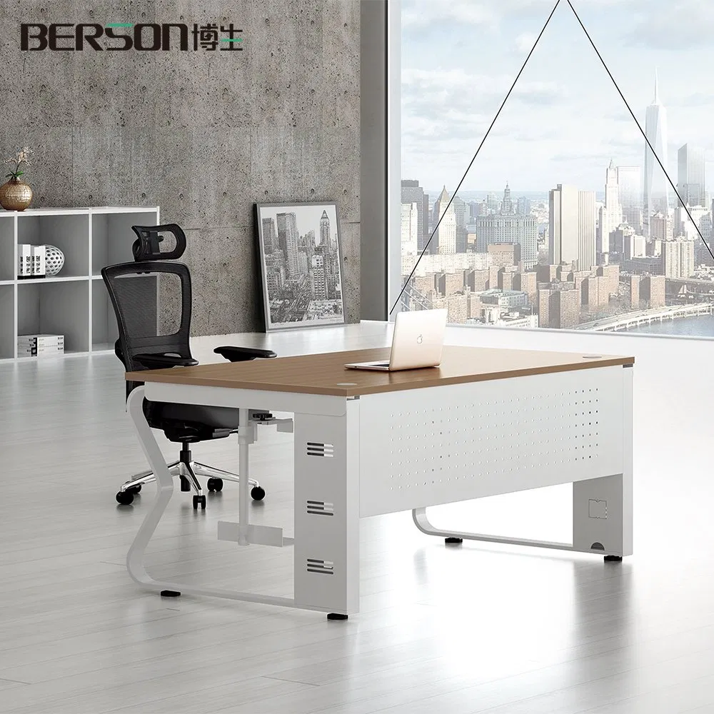 Berson Modern Workstations Office Furniture with MFC Table Top Butterfly Elbow Tube