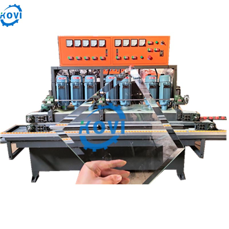 Automatic Horizontal CNC Glass Beveling Edging Polishing Grinding Processing Straight Line Mirror Bevel Edge Glass Grinder Chamfering Beveled Machine