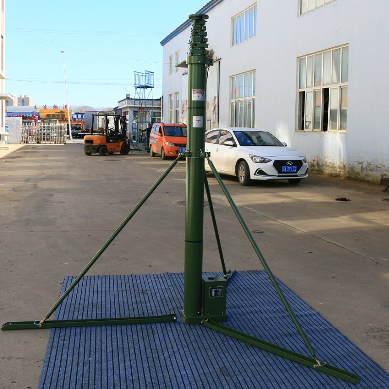 2m to 18m Manual Hand Winch Telescopic Mast for Antenna, CCTV Camera