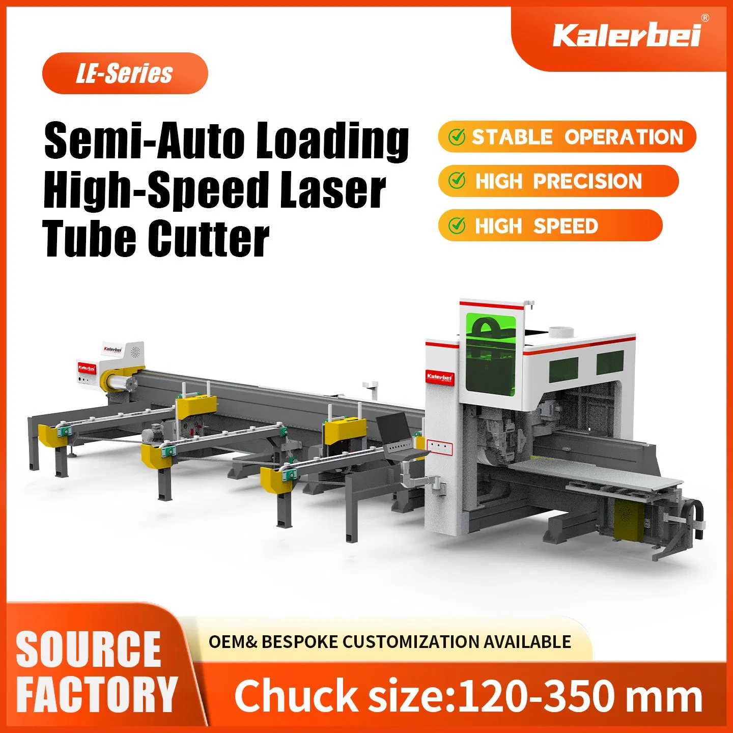 6024le CNC Fiber Laser Tube Cutting Machine with Bevel Cutting & Semi-Automatic Loading for Pipe, Tube, Angle Steel & H-Beam Cutting