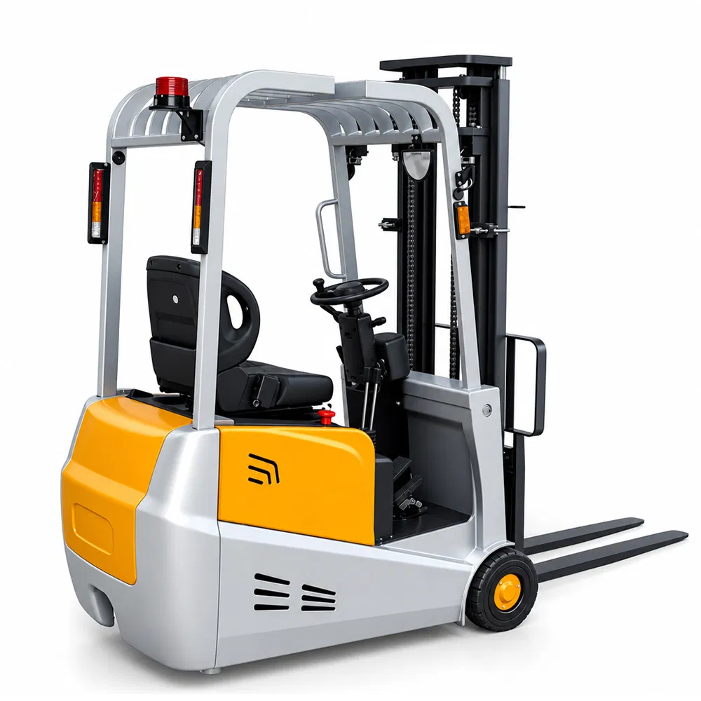 Carrello elevatore elettrico a 3 ruote da 2 tonnellate Cpd10 Cpd15 1500 kg con batteria agli ioni di litio e sollevamento da 3 m e 6 m
