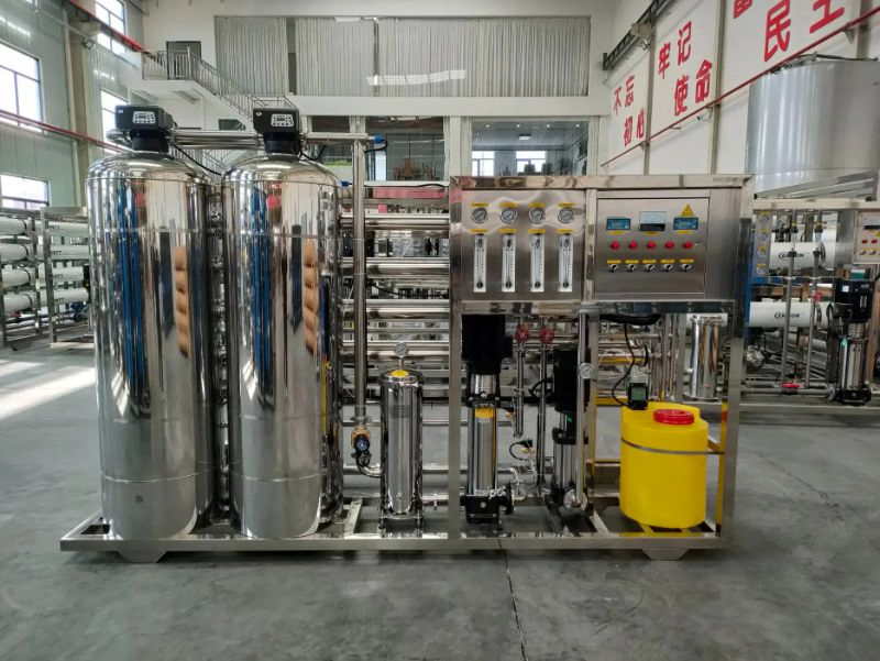 1000lph Zweistufige Edelstahl Industrielle Getränkeanlage Wasseraufbereitung RO-System