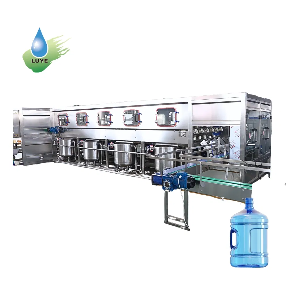 Full Automatic 19L Bottle Filling Line, Monoblock Design with Capper for Pure Water Production