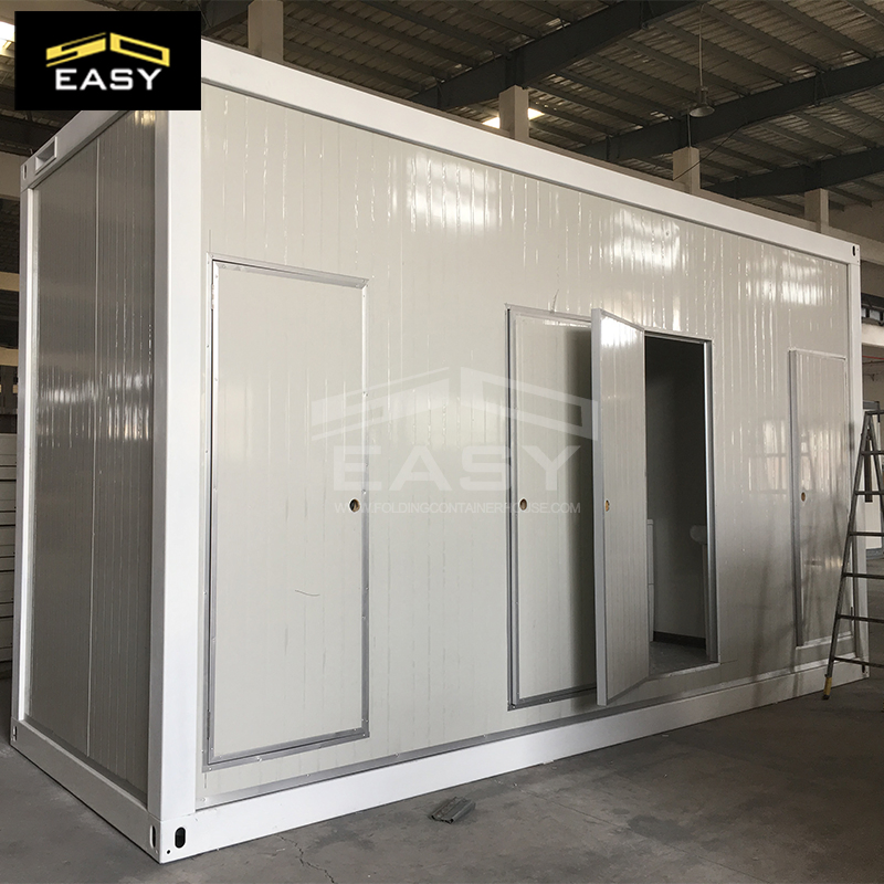 Four Doors 4 Toilets Low Cost Prefab Container House for Lavatory with Sink