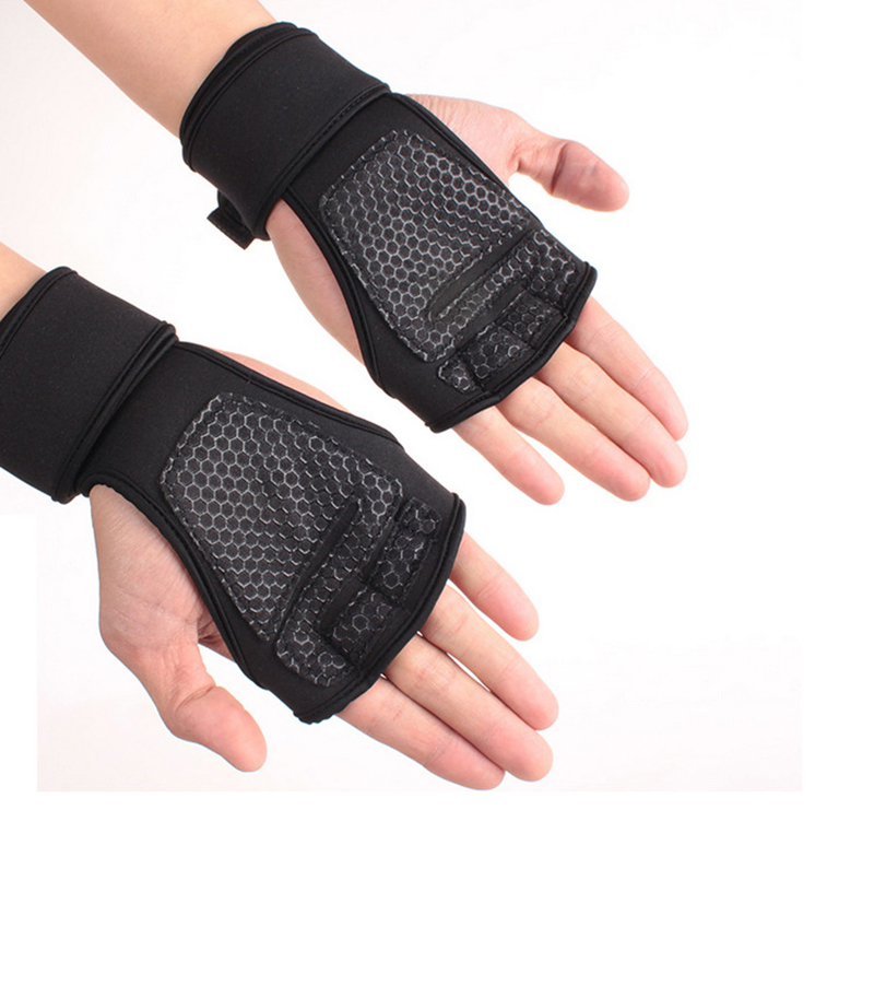 Full Palm Silicone Padding Extended Wrist Wraps Training Gloves WYZ12850