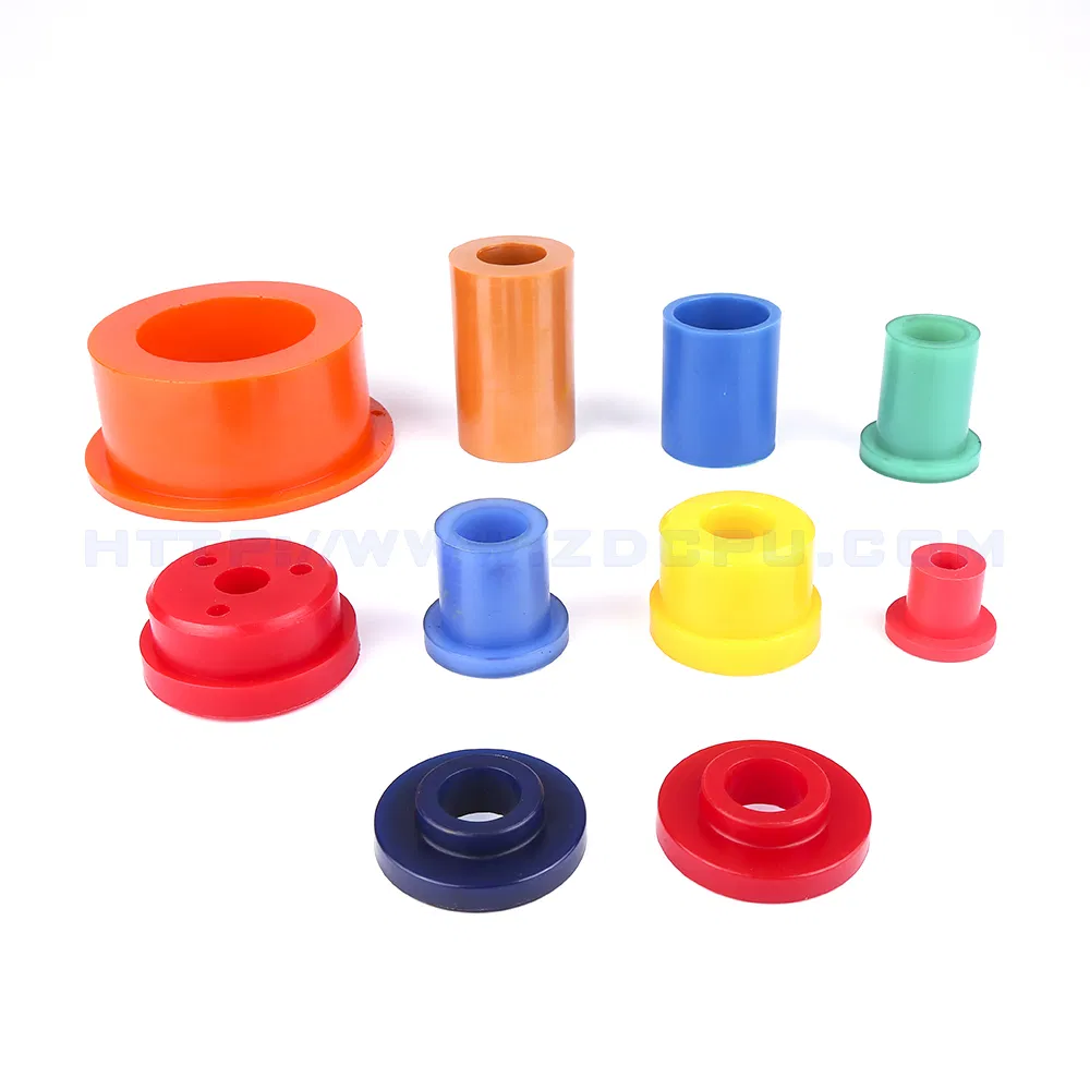 Custom PU Polyurethane HDPE Silicone Rubber Bushing, Flange Sleeve Bushing