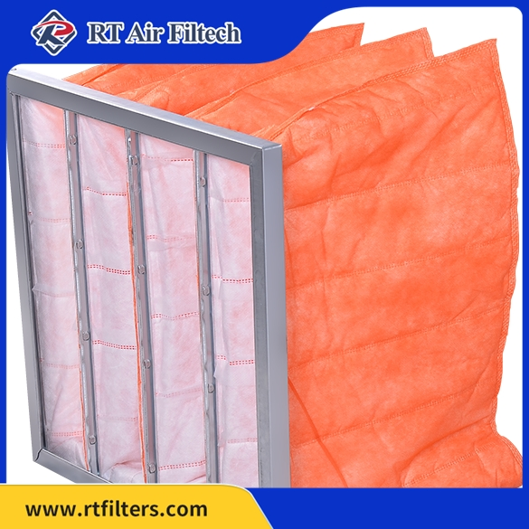 Synthetic Fiber Media F5-F9 Bag Air Filter Alu Frame