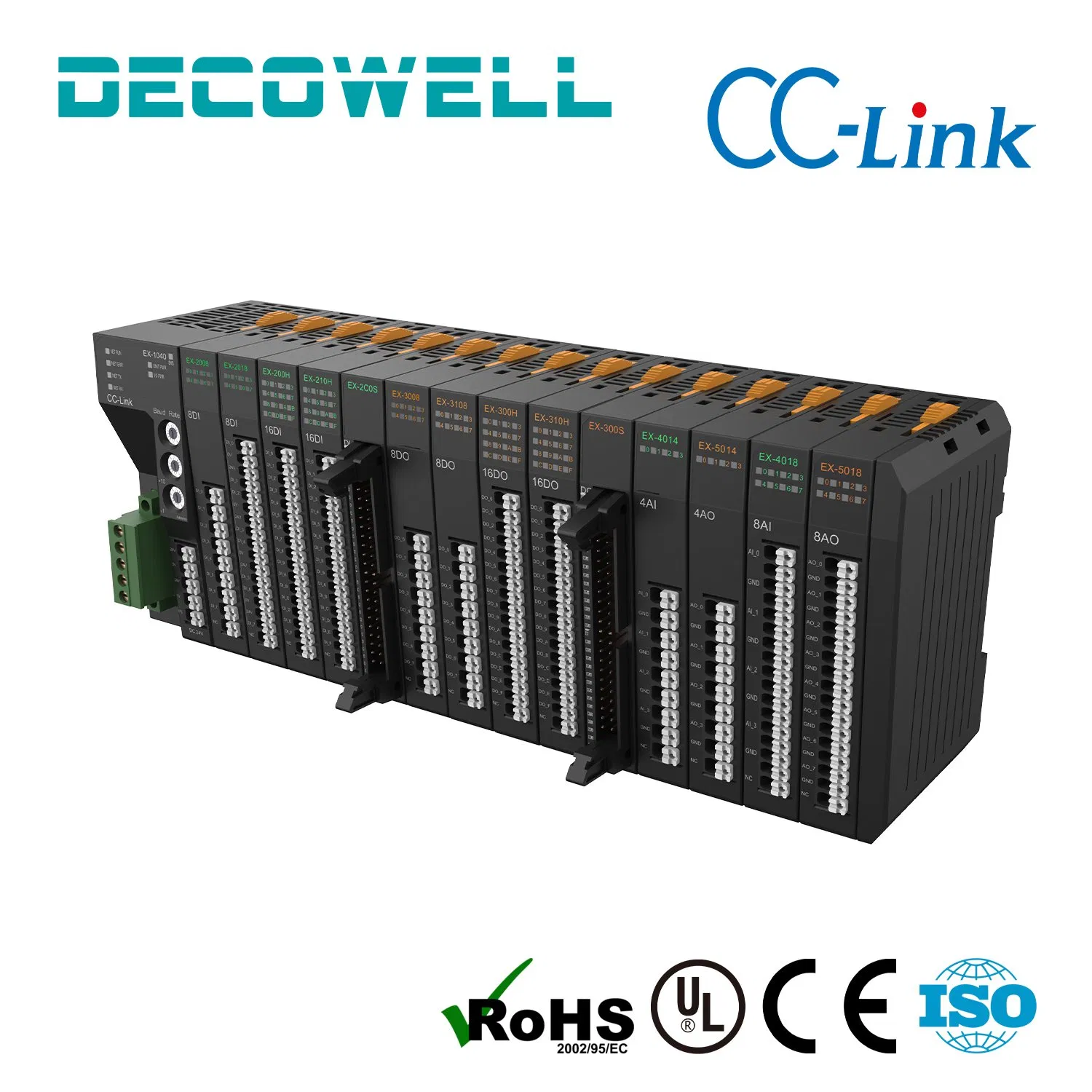 Sistema IO di automazione industriale per PLC con connettività CC-Link integrata