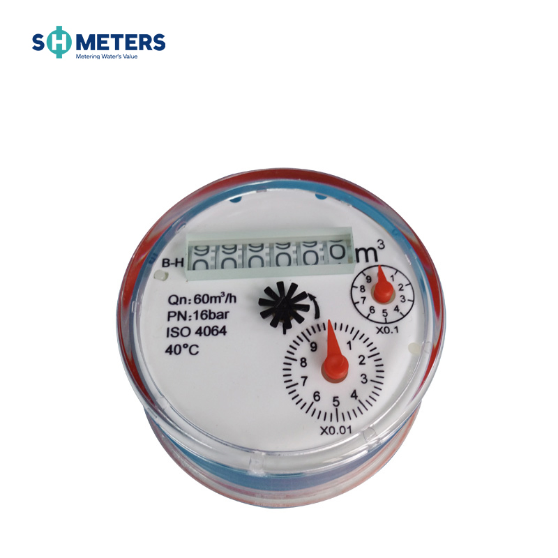 Parti di contatore dell'acqua con meccanismo in plastica a getto multiplo DN15mm di alta precisione