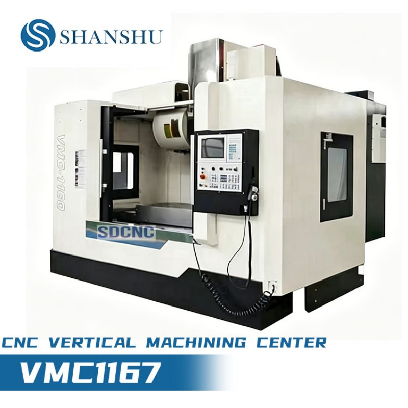 مركز التصنيع باستخدام الحاسب الآلي العمودي Vmc1167 للخدمة الشاقة بمغزل Bt40 و24 أداة