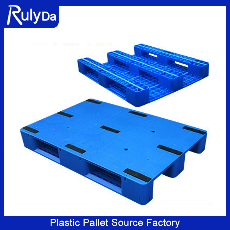 Pallet per Logistica in Plastica HDPE Blu Standard Industriali Riciclati da Esportazione Leggeri Monouso per Pavimento Collegato da Stoccaggio 1200X1000