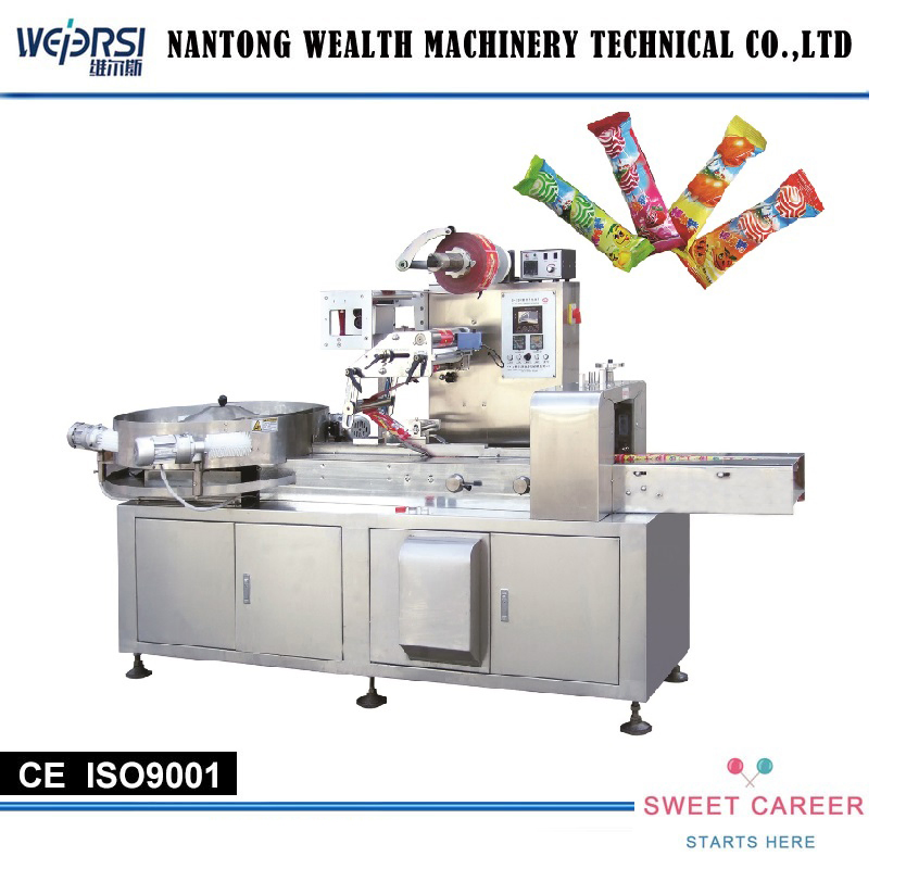 Machine d'emballage de sucettes boules et d'oreillers