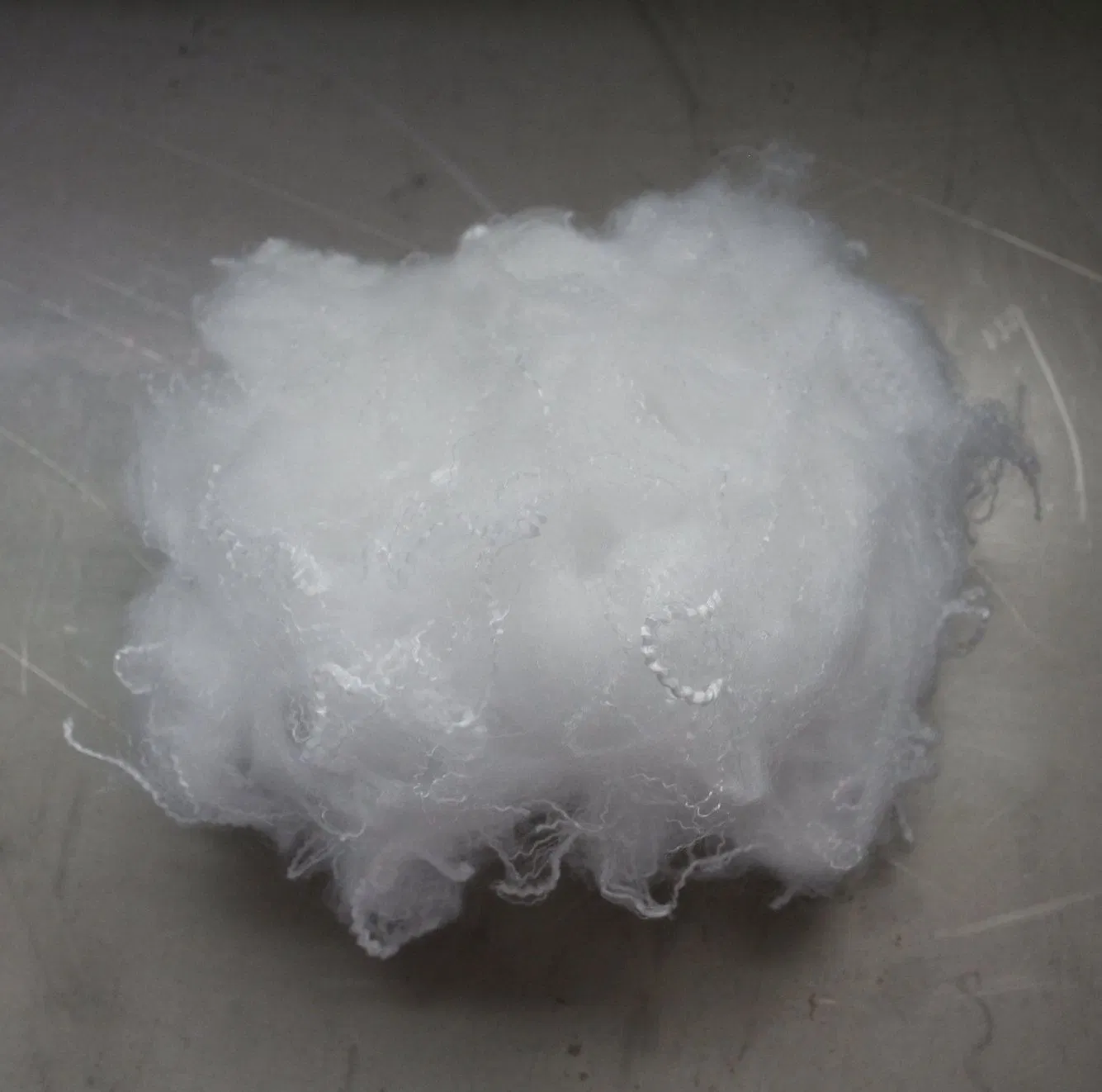 Fibre de polyester vierge siliconée brute de remplissage recyclé