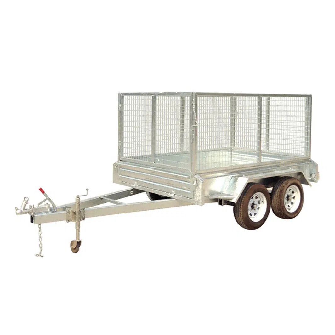 Neigbarer Tandem-ATV-Wohnwagen-Pferdetransportbox-Landwirtschaftskäfig-Zweiachsanhänger