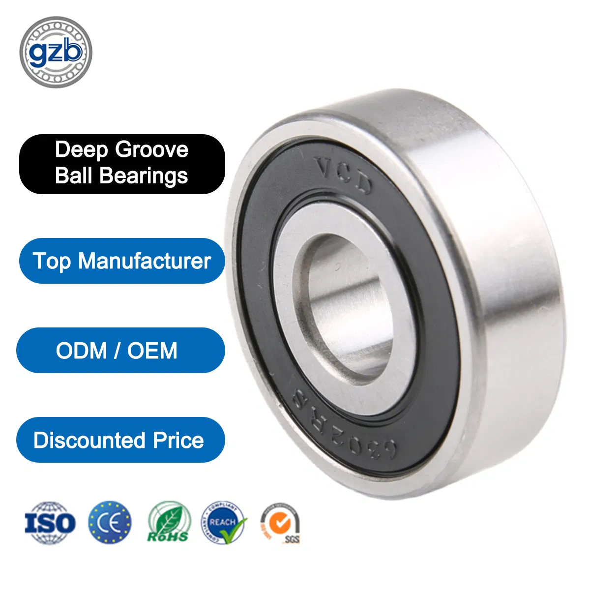 6201-Zz Sealed Ball Bearing 12X32X10mm 2RS/Zz for Automotive and Industrial Applications with High Load Capacity