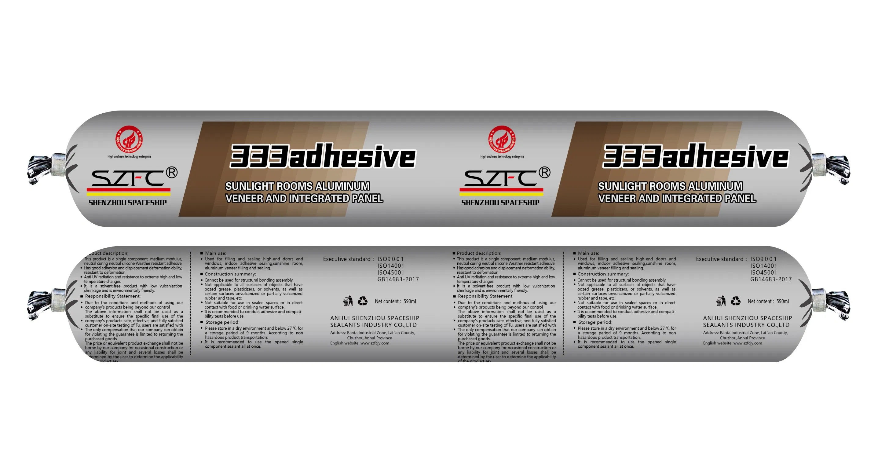 Szfc 333 Silicone Neutro Resistente Agli Agenti Atmosferici per Edilizia e Industria