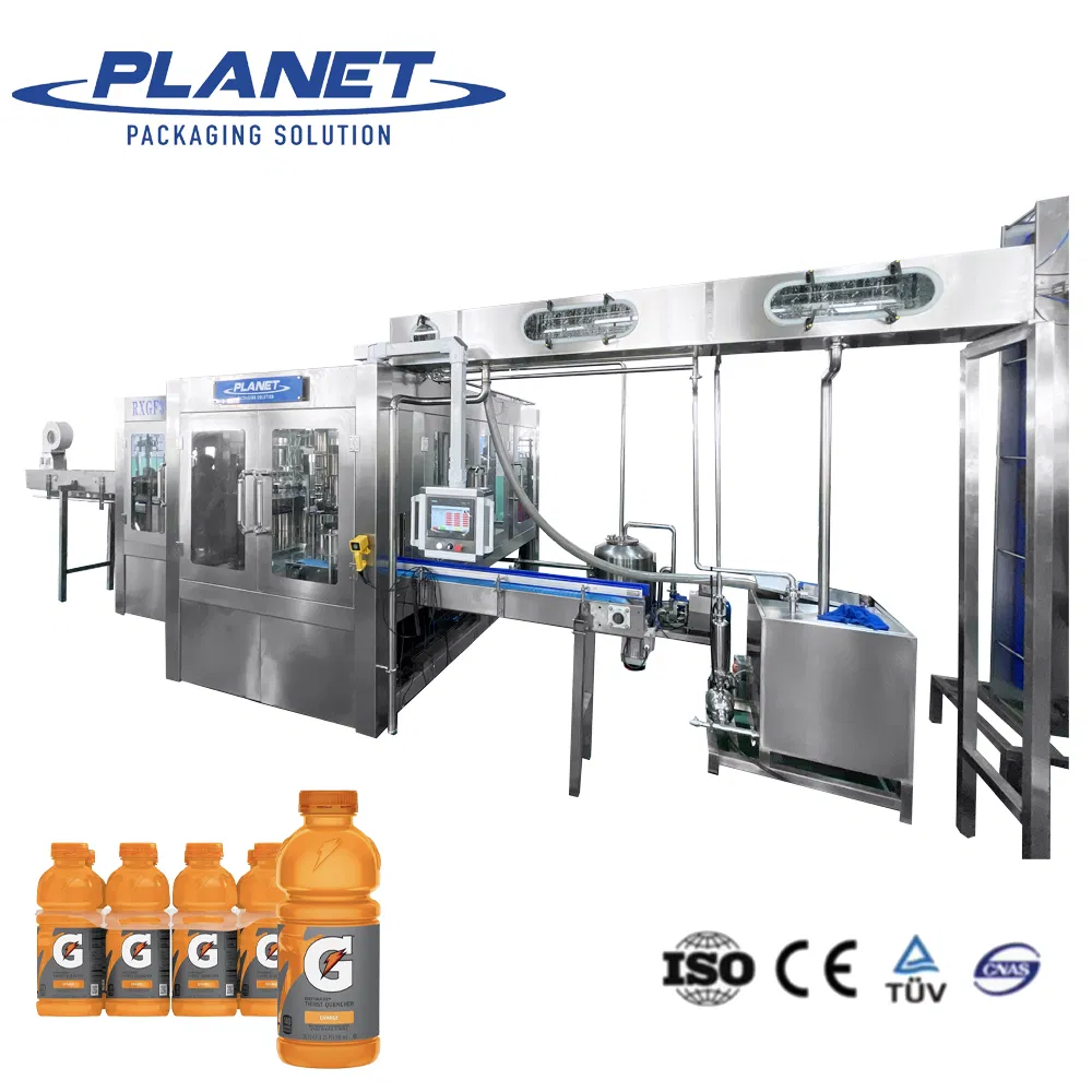 Juice Washing Filling Sealing Production Line Bottling Packing Machine Coconut Water Beverage Clear Orange Juice Making Filling Bottling Capping Packing Machine