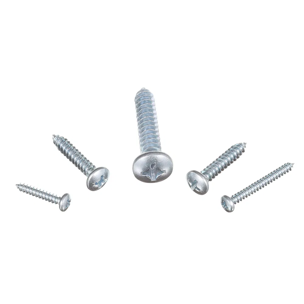 Black Zinc Plain DIN7981 4mm-25mm M2-M8 Carbon Steel Stainless Steel 304 Pan Head with Pad Self Tapping Screw