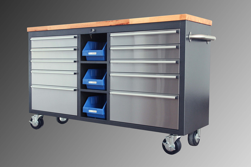 60" Stainless Steel Rolling Tool Chest
