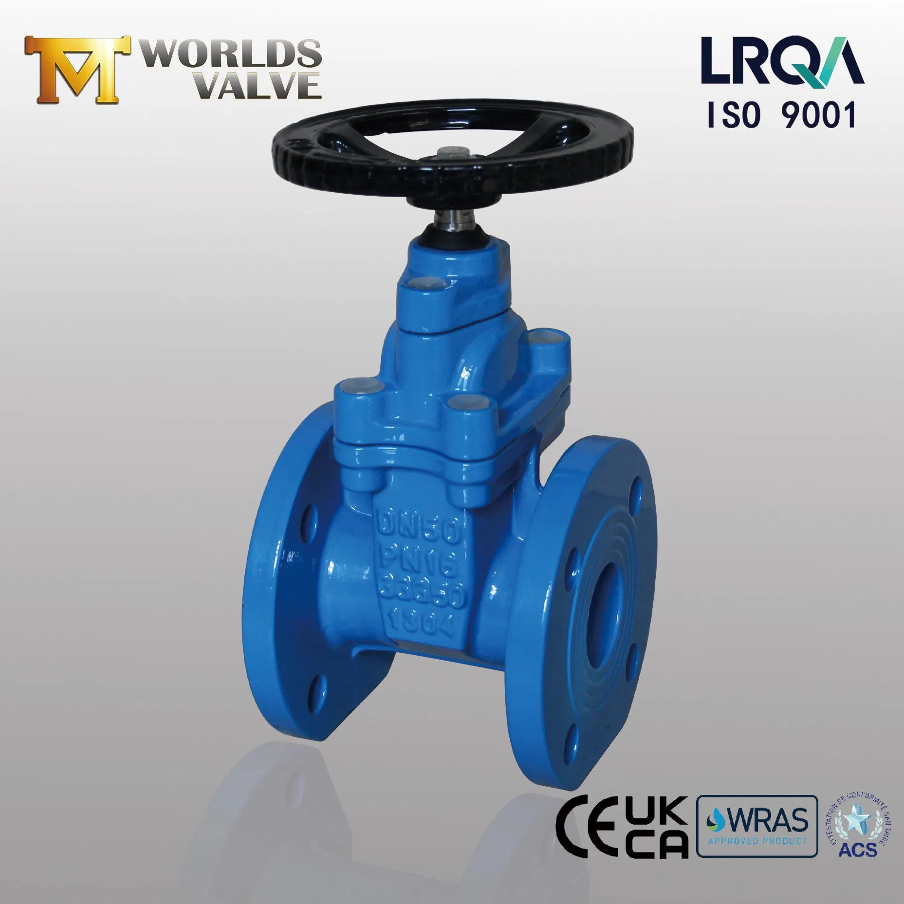 Ductile Iron Ggg40 Ggg50 Rubber Wedge Gate Valve for Water
