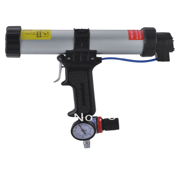 310ml Cartridge Air-powered Sealant Gun with Gauge Pneumatic Caulking Gun Pneumatic Silicone Caulking Gun