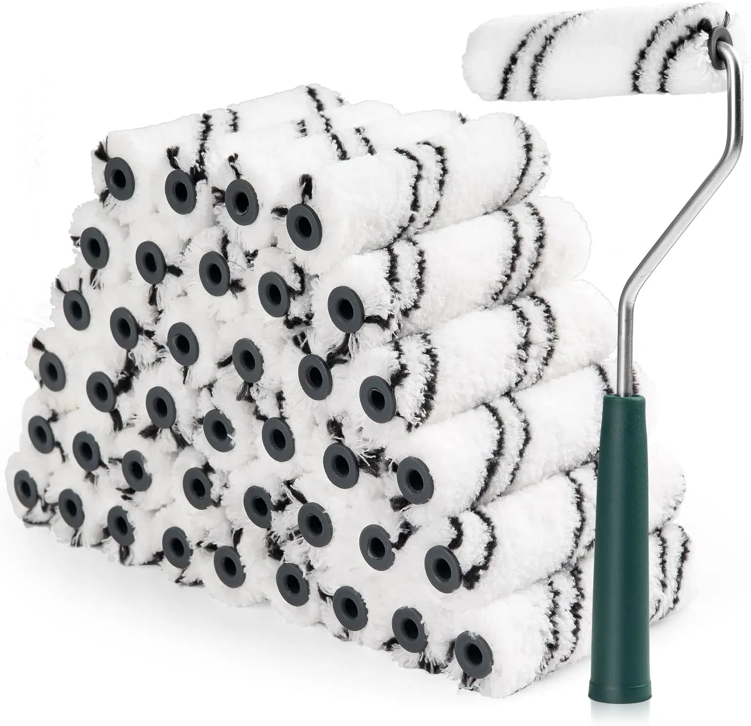 Plastic Handle Microfiber Epoxy Paint Brush with Paint Tray Included